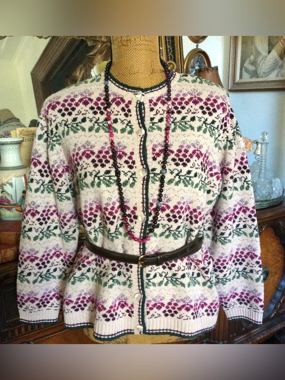 Vintage Boho Cottagecore Cardigan Sweater